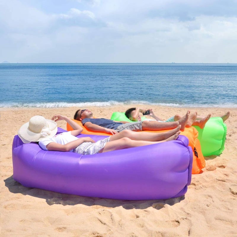 Portable Inflatable Air Bed Sofa Outdoor Beach Camping Sleeping Lazy Bag - Image 3